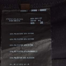 Prada Black Cotton Blend Zipper Front Cropped Jacket S