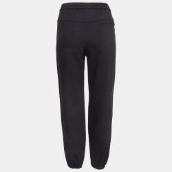 Prada Black Crepe Drawstring Joggers S