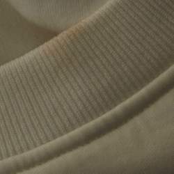Prada White Logo Embossed Jersey Cropped T-Shirt M