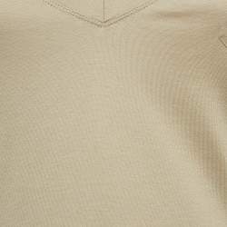 Prada Brown Cotton Knit V-Neck t-Shirt L