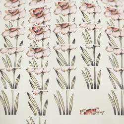 Prada Beige Daffodil Print Silk De Chine Top S