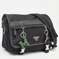Pre Owned Prada Black Nylon Messenger Bag
