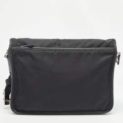 Pre Owned Prada Black Nylon Messenger Bag