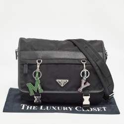 Pre Owned Prada Black Nylon Messenger Bag