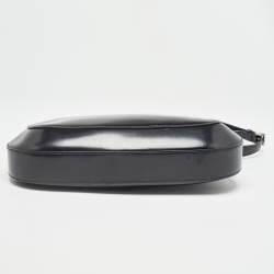 مملوكة مسبقًا Prada Black Brushed Leather Cleo Shoulder Bag