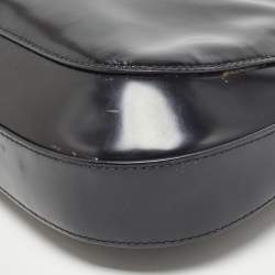 مملوكة مسبقًا Prada Black Brushed Leather Cleo Shoulder Bag