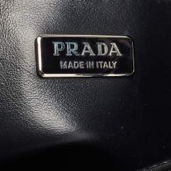 مملوكة مسبقًا Prada Black Brushed Leather Cleo Shoulder Bag