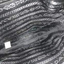 Prada Black Leather Triangle Pouch