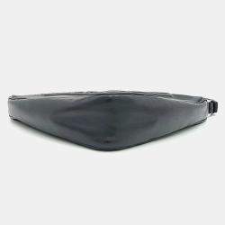 Prada Black Leather Triangle Pouch