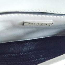 Prada Off White Leather Flap Shoulder Bag