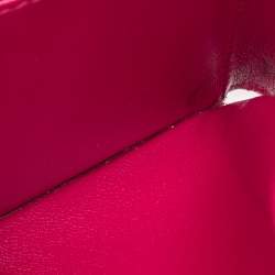 Prada Pink Vitello Move Leather Envelope Trifold Compact Wallet