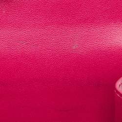 Prada Pink Vitello Move Leather Envelope Trifold Compact Wallet