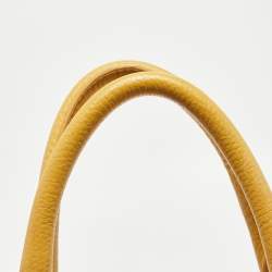 Prada Mustard Vitello Daino Leather Boston Duffel Bag