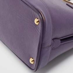 Pre Owned Prada Purple Saffiano Lux Leather Medium Promenade Satchel