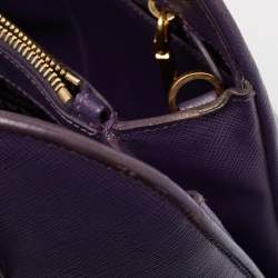 Pre Owned Prada Purple Saffiano Lux Leather Medium Promenade Satchel