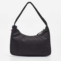 Prada Black Nylon Re-Edition 2000 Baguette Bag
