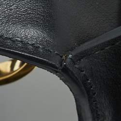 Prada Black Leather City Calf Pionnière Saddle Shoulder Bag