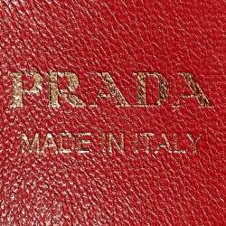 Prada Black Saffiano Cuir Leather Small Double Handle Tote