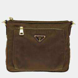 Prada Brown Tessuto shoulder bag