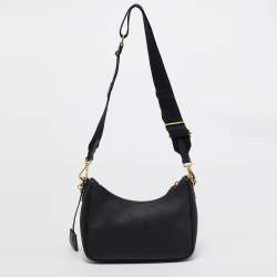 Prada Black Saffiano Lux Leather Re-Edition 2005 Baguette Bag