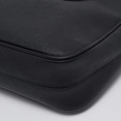 Prada Black Saffiano Lux Leather Re-Edition 2005 Baguette Bag