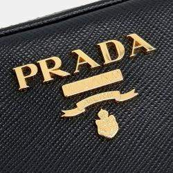 Pre Owned Prada Black Saffiano Leather Mini Bag