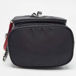 Prada Black Nylon Duet Drawstring Bucket Bag