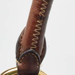 Pre Owned Prada Brown Cervo Leather Side Zip Hobo