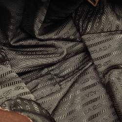 Pre Owned Prada Brown Cervo Leather Side Zip Hobo