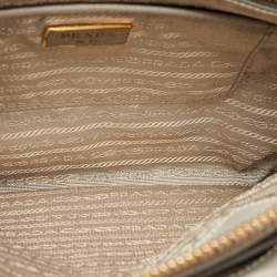 Prada Grey Saffiano Lux Leather Parabole Tote