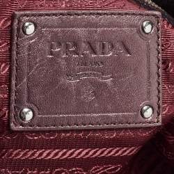 Prada Metallic Purple Leather Wave Hobo