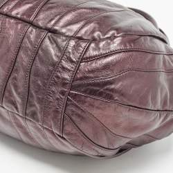 Prada Metallic Purple Leather Wave Hobo