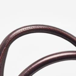 Prada Metallic Purple Leather Wave Hobo