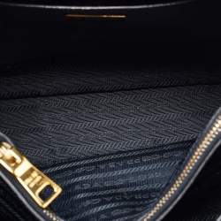Prada Navy Blue Saffiano Lux Leather Medium Promenade Bag