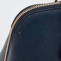 Prada Navy Blue Saffiano Lux Leather Medium Promenade Bag