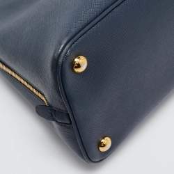 Prada Navy Blue Saffiano Lux Leather Medium Promenade Bag