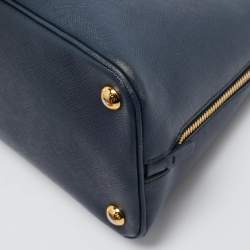 Prada Navy Blue Saffiano Lux Leather Medium Promenade Bag