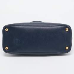 Prada Navy Blue Saffiano Lux Leather Medium Promenade Bag