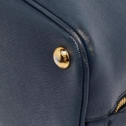 Prada Navy Blue Saffiano Lux Leather Medium Promenade Bag