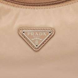 Prada Beige Tessuto Nylon Re-Edition 2000 Baguette Bag