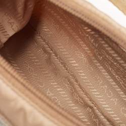 Prada Beige Tessuto Nylon Re-Edition 2000 Baguette Bag