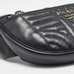 Prada Black Diagramme Leather Belt Bag