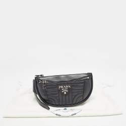 Prada Black Diagramme Leather Belt Bag