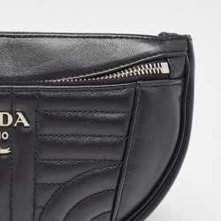 Prada Black Diagramme Leather Belt Bag