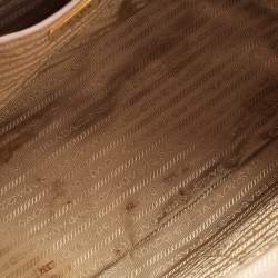 Pre Owned Prada Beige Saffiano Lux Leather Large Double Zip Tote