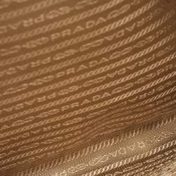 Pre Owned Prada Beige Saffiano Lux Leather Large Double Zip Tote