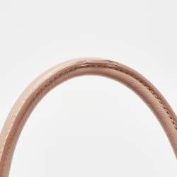 Pre Owned Prada Beige Saffiano Lux Leather Large Double Zip Tote