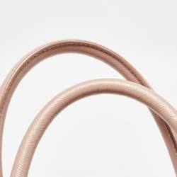 Pre Owned Prada Beige Saffiano Lux Leather Large Double Zip Tote