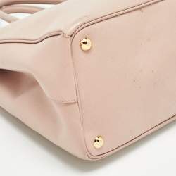 Pre Owned Prada Beige Saffiano Lux Leather Large Double Zip Tote