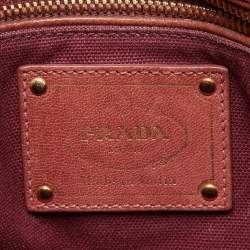 Pre Owned Prada Black/Brown Woven Leather Madras Tote
